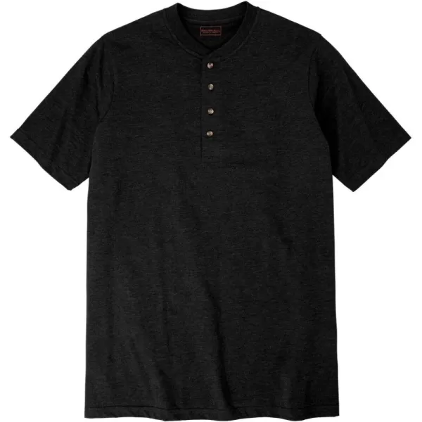 Boulder Creek by Kingsize Mens Big ampamp Tall Heavyweight LongerLength ShortSleeve Henley ShirtBlack