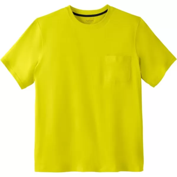 Boulder Creek by Kingsize Mens Big ampamp Tall Heavyweight Pocket Crewneck TShirtBright Pistachio