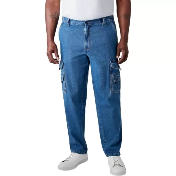 Boulder Creek by Kingsize Mens Big ampamp Tall Marine Cargo PantsAntique Indigo