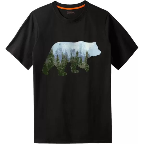 Boulder Creek by Kingsize Mens Big ampamp Tall Nature Graphic TeeForest Bear