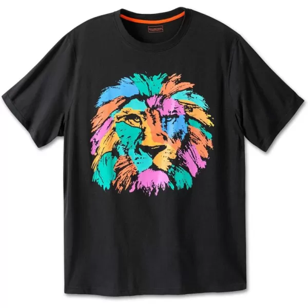 Boulder Creek by Kingsize Mens Big ampamp Tall Nature Graphic TeeLion