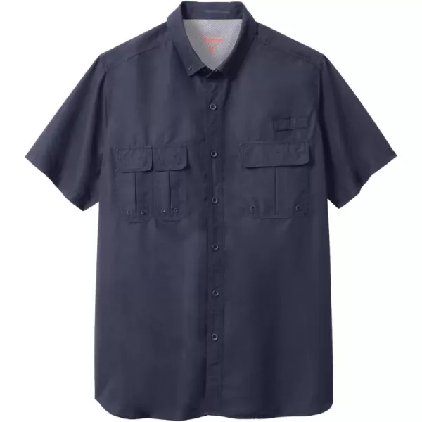 Boulder Creek by Kingsize Mens Big ampamp Tall OffShore ShortSleeve Sport ShirtClassic Navy