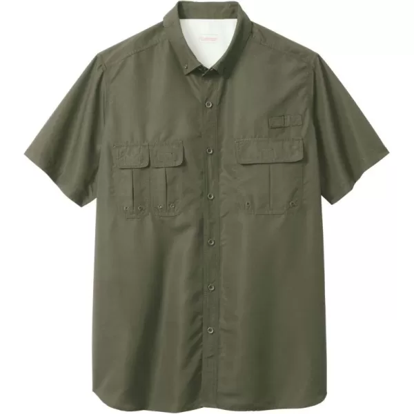 Boulder Creek by Kingsize Mens Big ampamp Tall OffShore ShortSleeve Sport ShirtOlive