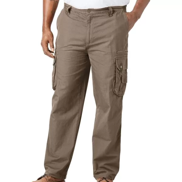 Boulder Creek by Kingsize Mens Big ampamp Tall Ripstop Cargo PantsBark