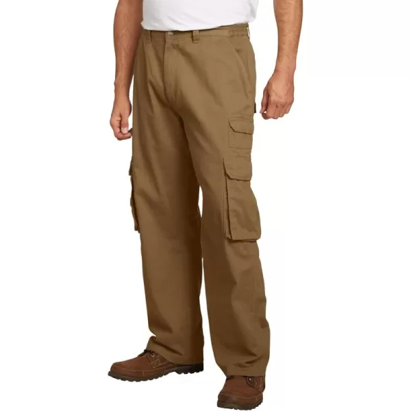 Boulder Creek by Kingsize Mens Big ampamp Tall SideElastic Stacked Cargo Pocket PantsBoulder Brown