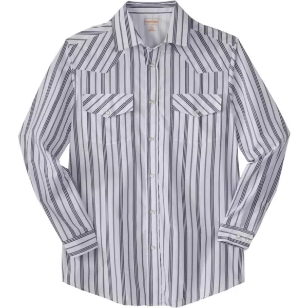 KingSize Boulder Creek Mens Big ampamp Tall Tall Western Snap Front ShirtWhite Stripe