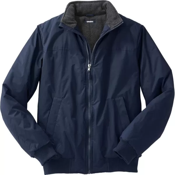 KingSize Mens Big ampamp Tall FleeceLined Bomber JacketNavy