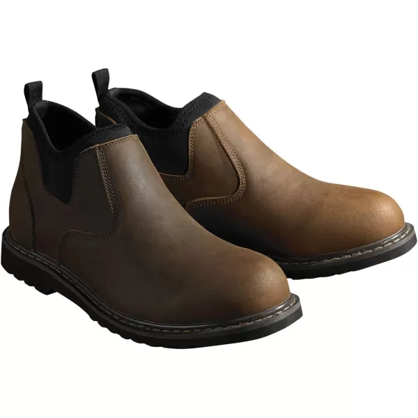 Boulder Creek by Kingsize Mens Wide Width PullOn BootsBrown 0474