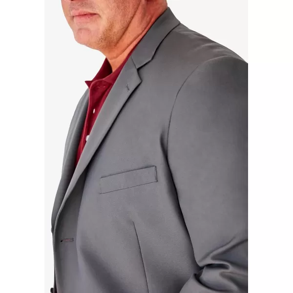 KingSize Mens Big ampamp Tall Easy Movement TwoButton JacketBlack