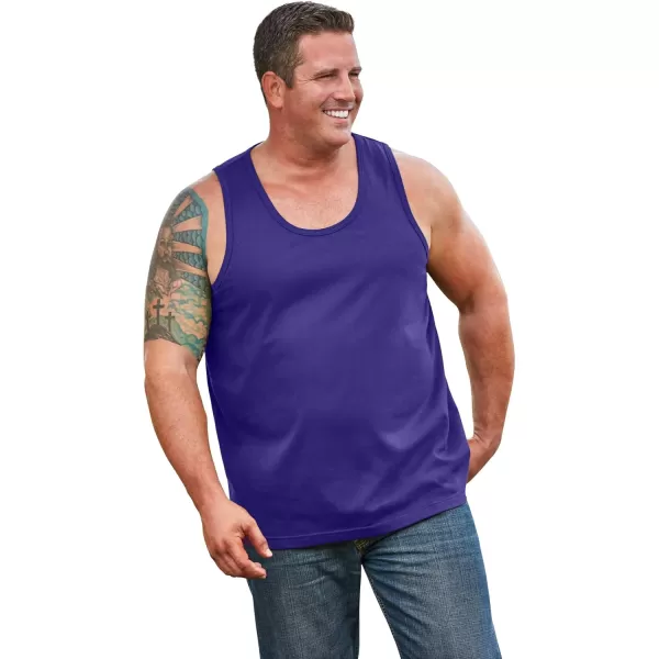 KingSize Mens Big ampamp Tall Heavyweight Cotton TankBlack