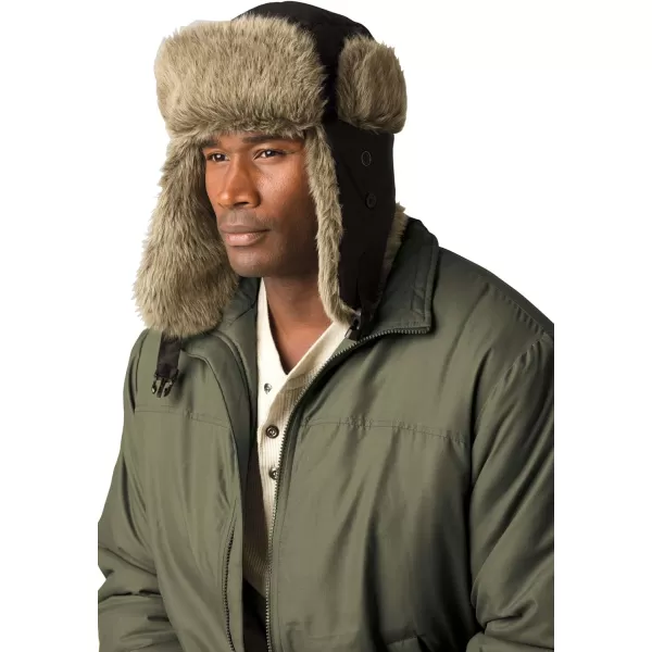 KingSize Mens Extra Large Fur Trim HatGrey Marl