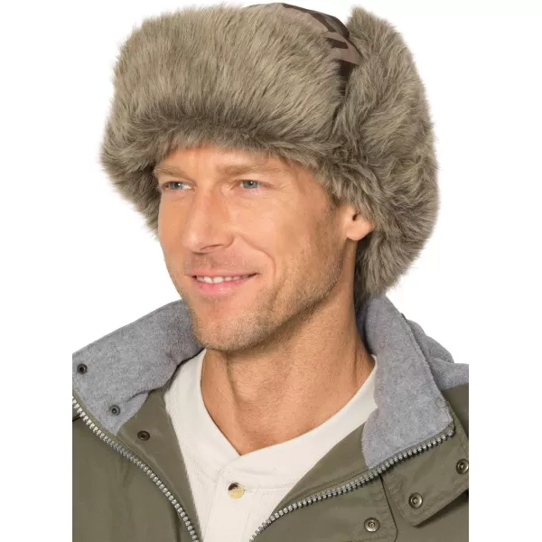 KingSize Mens Extra Large Fur Trim HatGrey Marl