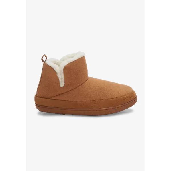 KingSize Mens Sherpa Lined Comfort Slipper BootTan
