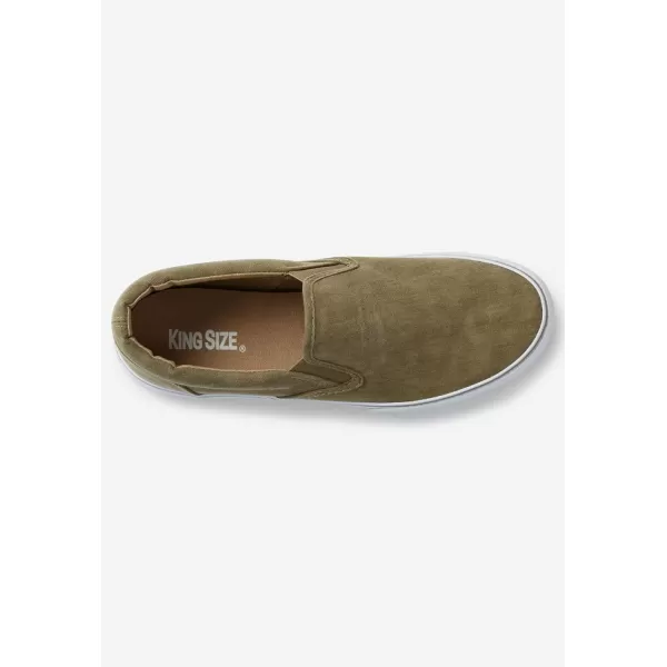 KingSize Mens Wide Width Canvas Slipon ShoesBlack 0205