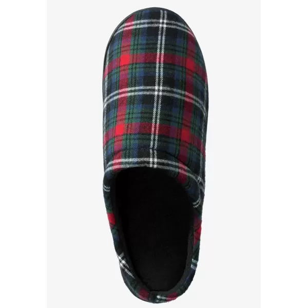 KingSize Mens Wide Width Fleece Clog SlippersBlack 0180