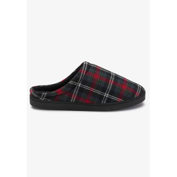 KingSize Mens Wide Width Fleece Clog SlippersBlack 0180