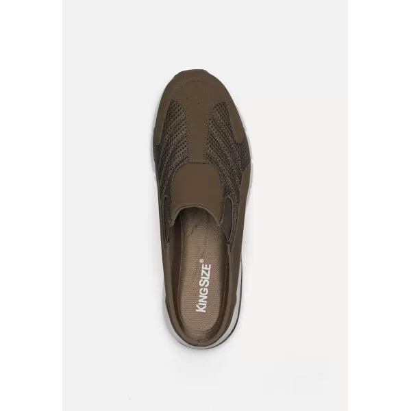 KingSize Mens Wide Width Landtosea SlidesBrown 0286