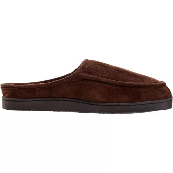 KingSize Mens Wide Width Microsuede Clog SlippersBrown 0301