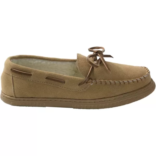 KingSize Mens Wide Width Suede Tracker SlippersTan 0120