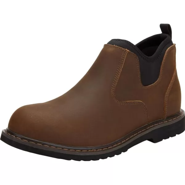 Boulder Creek by Kingsize Mens Wide Width PullOn BootsBrown 0474