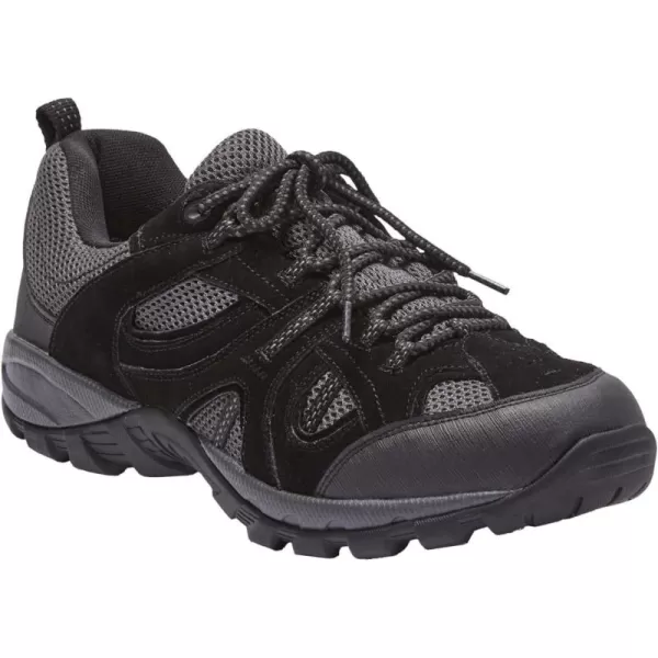 Boulder Creek by Kingsize Mens Wide Width Trail SneakersBlack Grey 0411