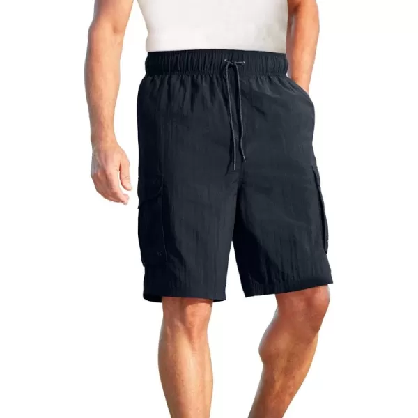 KingSize Mens Big ampamp Tall 8quot Cargo Swim TrunksBlack