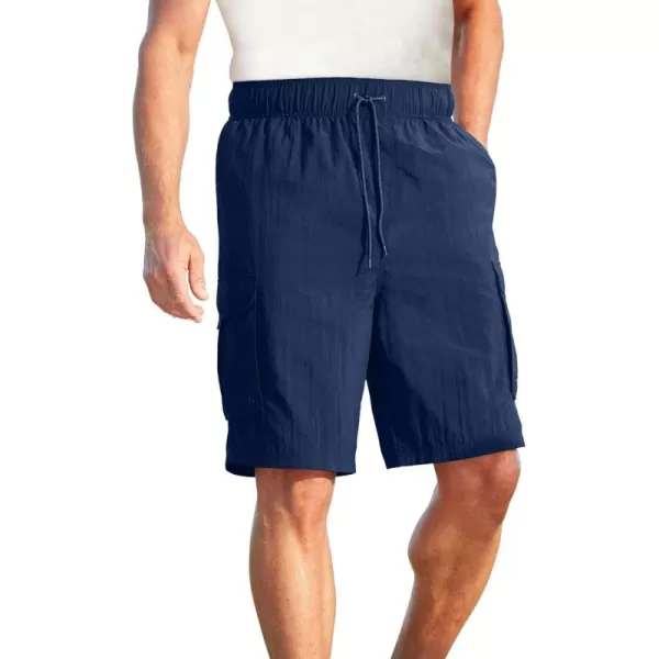 KingSize Mens Big ampamp Tall 8quot Cargo Swim TrunksNavy