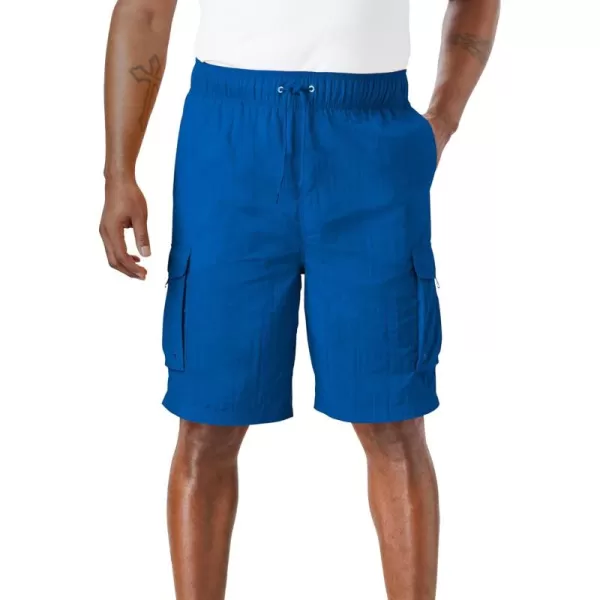 KingSize Mens Big ampamp Tall 8quot Cargo Swim TrunksRoyal Blue