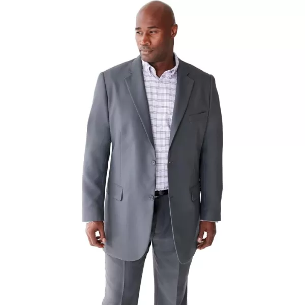 KingSize Mens Big ampamp Tall Easy Movement TwoButton JacketGrey