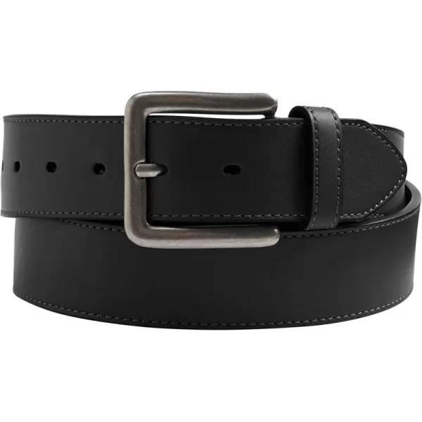 KingSize Mens Casual Stitched Edge Leather BeltBlack