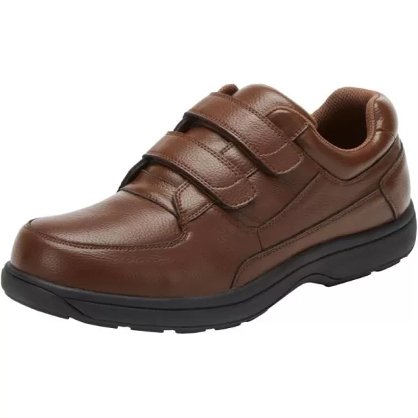 KingSize Mens Double Adjustable Strap Comfort Walking ShoeBrown