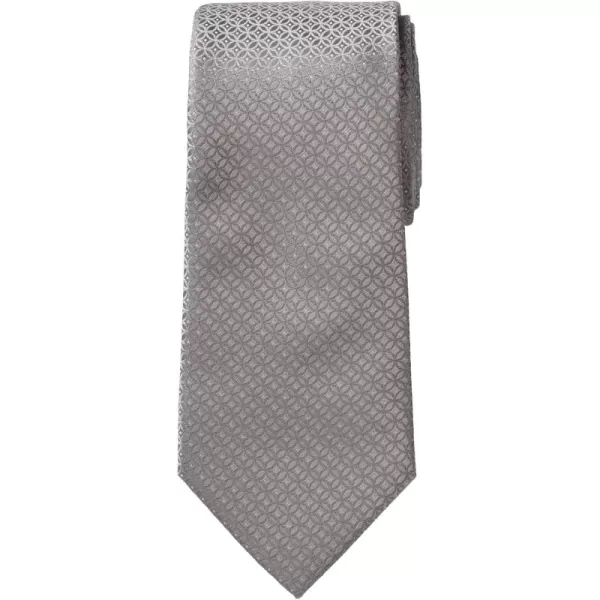 KingSize Mens KS Signature Collection Extra Long Classic Geo TiePale Grey Geo