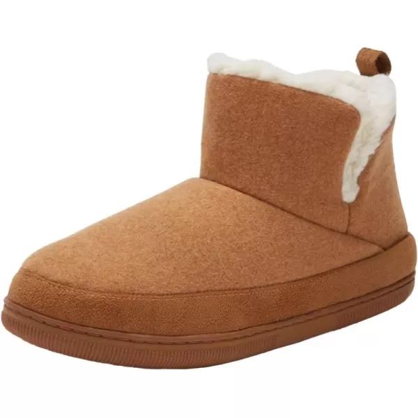 KingSize Mens Sherpa Lined Comfort Slipper BootTan