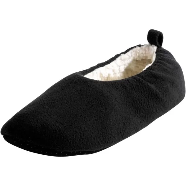 KingSize Mens Sherpa Lined Sock SlipperBlack