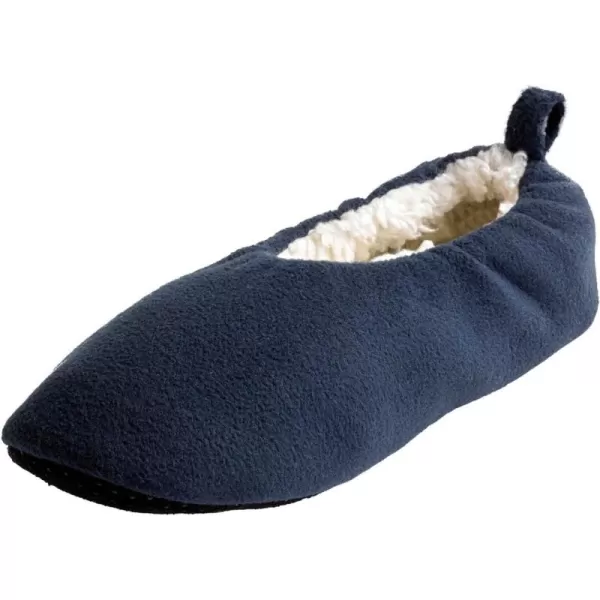 KingSize Mens Sherpa Lined Sock SlipperNavy