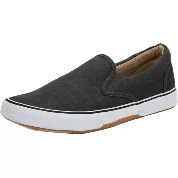 KingSize Mens Wide Width Canvas Slipon ShoesBlack 0205