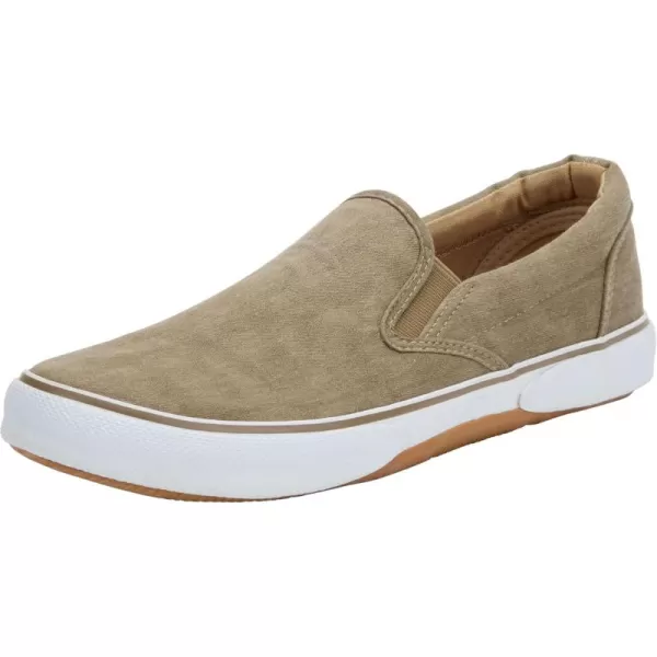 KingSize Mens Wide Width Canvas Slipon ShoesDark Khaki 0481