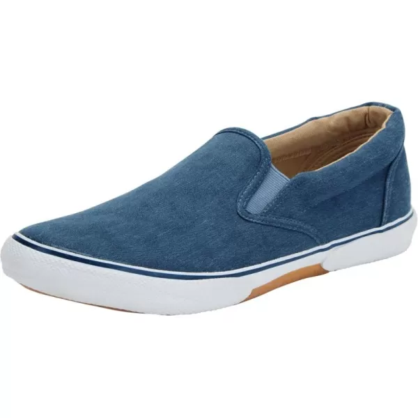 KingSize Mens Wide Width Canvas Slipon ShoesStonewash Navy 0206