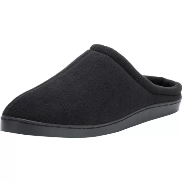 KingSize Mens Wide Width Fleece Clog SlippersBlack 0180