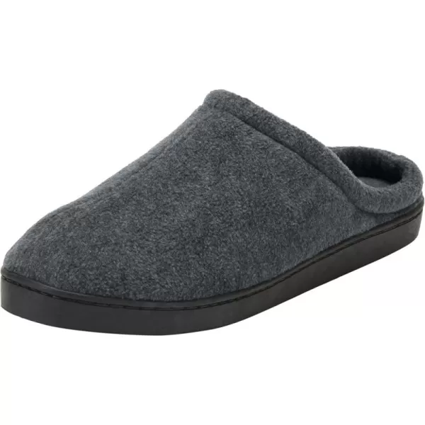 KingSize Mens Wide Width Fleece Clog SlippersCharcoal 0586