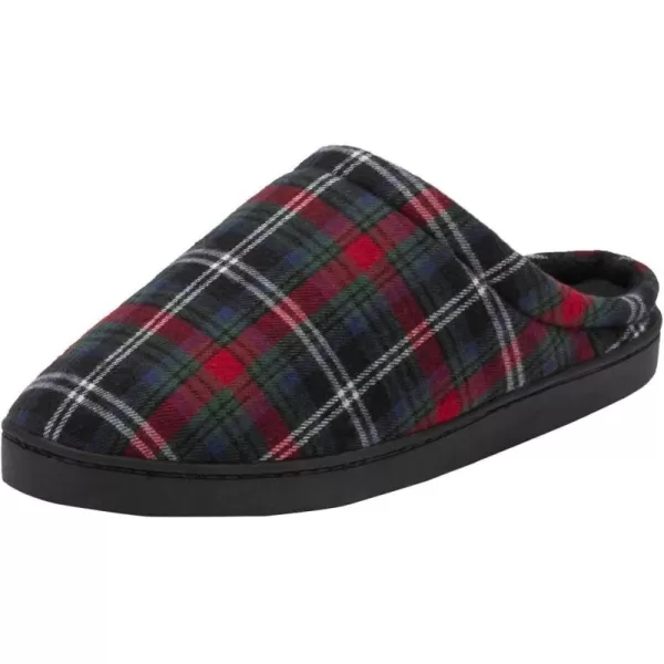 KingSize Mens Wide Width Fleece Clog SlippersMulti Plaid 0606