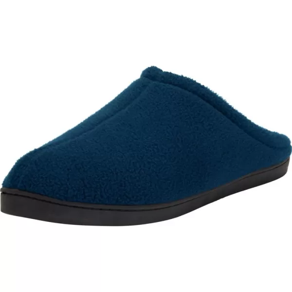 KingSize Mens Wide Width Fleece Clog SlippersNavy 0581