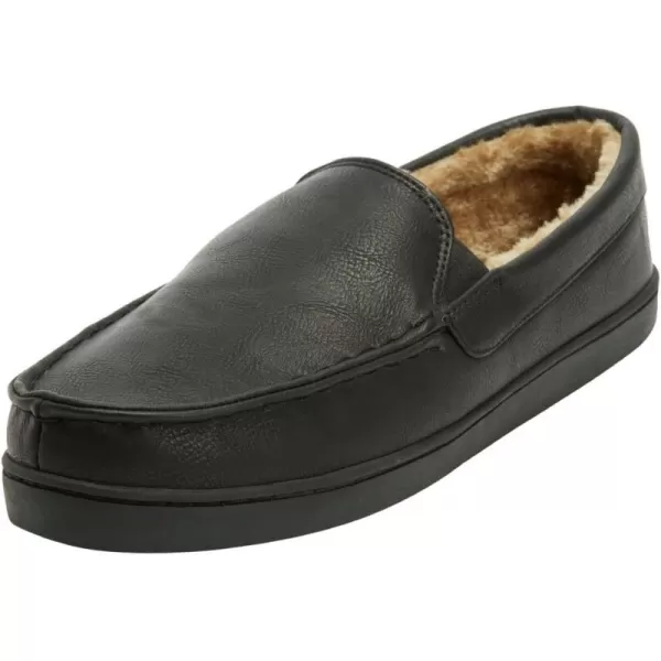 KingSize Mens Wide Width Romeo SlippersBlack 0006