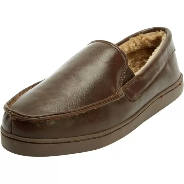 KingSize Mens Wide Width Romeo SlippersBrown 0009