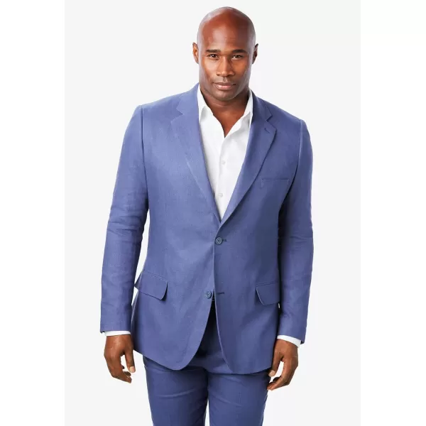 KingSize KS Island Mens Big ampamp Tall  Linen Blend TwoButton Suit JacketNavy 0800