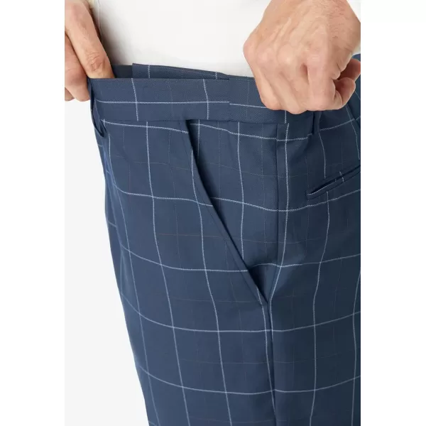 KingSize Mens Big ampamp Tall Easy Movement Expandable Waist Dress PantsSlate Blue