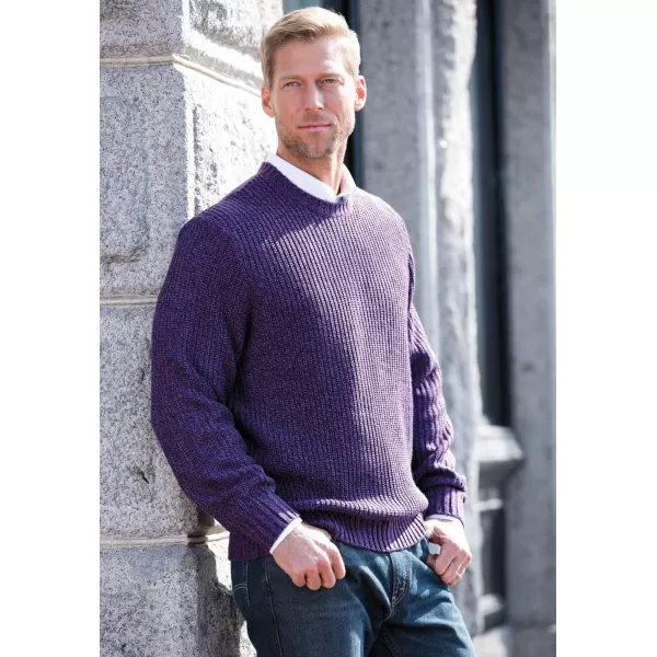 KingSize Mens Big ampamp Tall Shaker Knit Crewneck SweaterNavy Marl