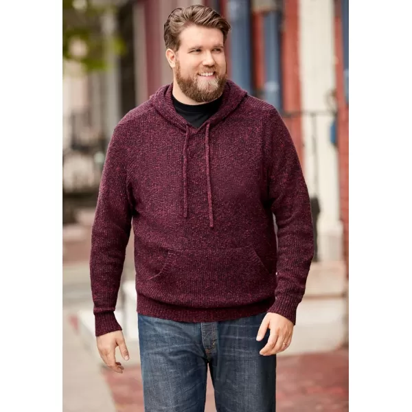 KingSize Mens Big ampamp Tall Shaker Knit HoodieNavy Marl