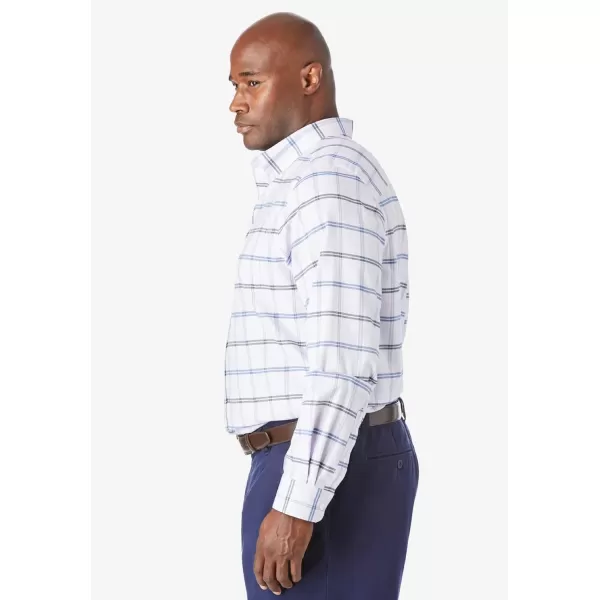KingSize Mens Big ampamp Tall Tall WrinkleFree Oxford Dress ShirtSky Blue