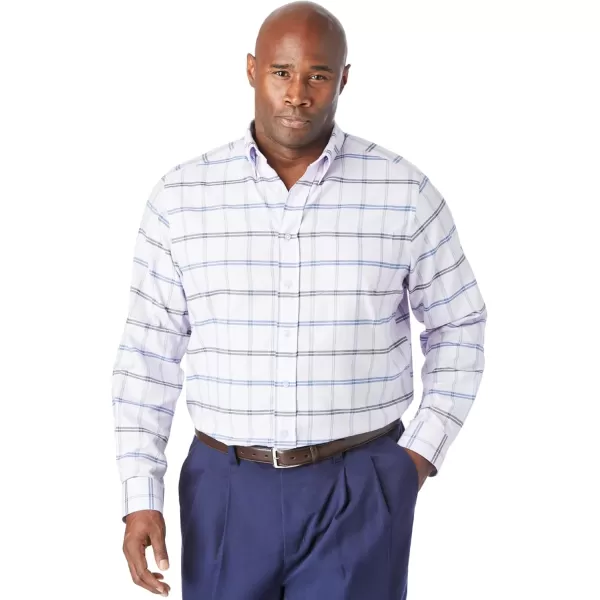 KingSize Mens Big ampamp Tall Tall WrinkleFree Oxford Dress ShirtSky Blue